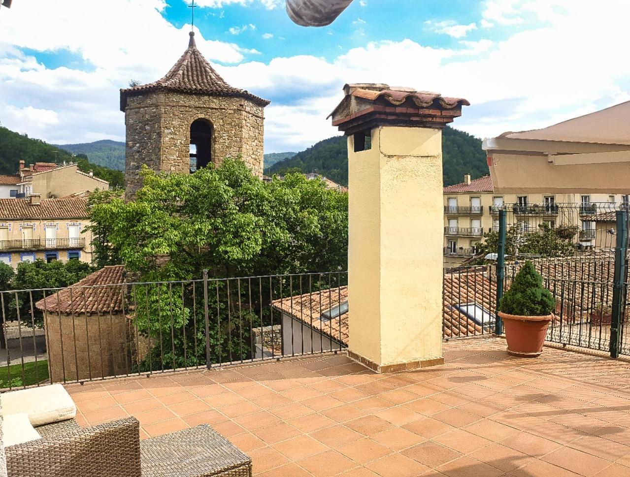 Ferienwohnung Casa Lola - Terraza Panoramica En El Centro Del Pueblo Sant Joan de les Abadesses Exterior foto